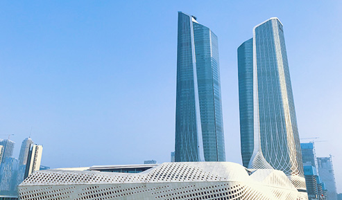 南京泛光照明 青奧中心雙塔照明工程