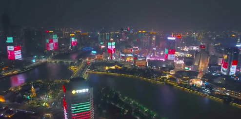 城市建筑燈光秀